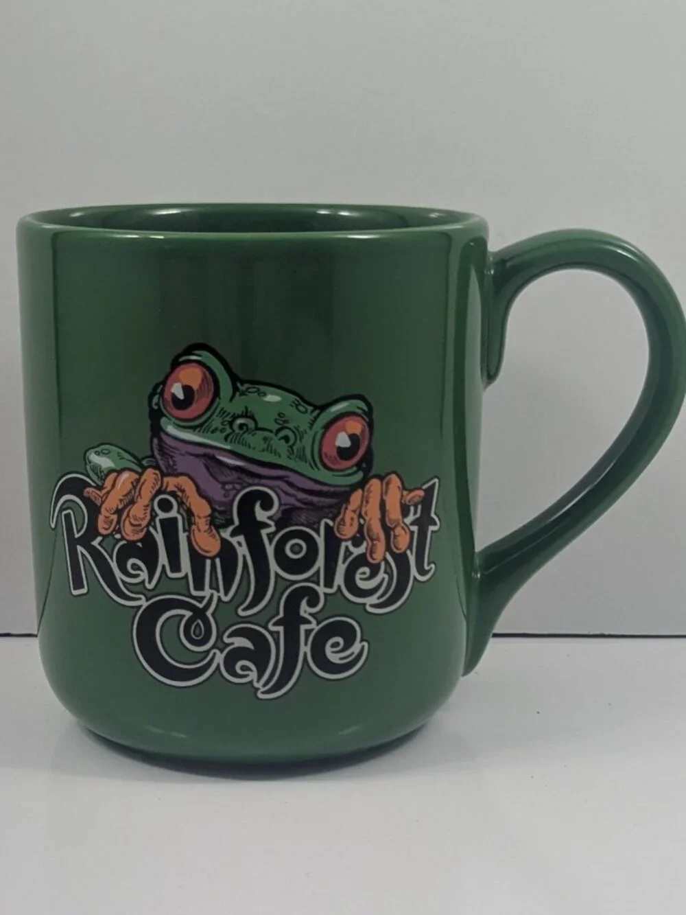 Rainforest Cafe Cha Cha Tree Frog Green Mug Ceramic Coffee Cup